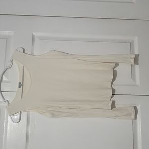Charlotte Russe ribbed cold shoulder top --- color is IVORY/ off white ---